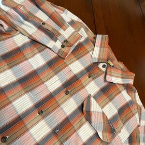 Eddie Bauer First Ascent Button Down Mens XL Plaid Classic Fit Long Sleeve Hike